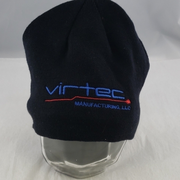 BEANIE Stocking Hat Unused Black Virtec Mfg Advert - Picture 3 of 5